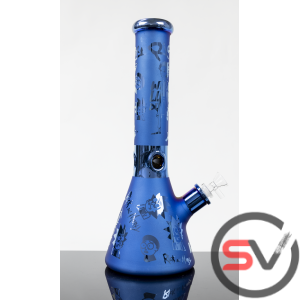 RICK AND MORTY METALLIC MATTE BEAKER 14inch - BLUE